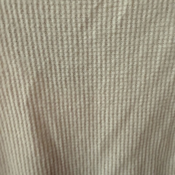 Better Together Womens Boho Cropped Waffle Knit Thermal Tank Top Cream Large NWT - Picture 4 of 6